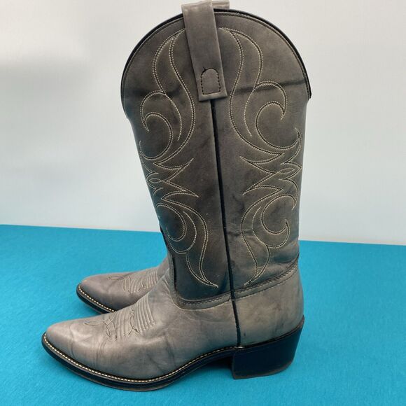 Men's Vintage ACME Gray Western Cowboy Boots. Sz. 8 B - Picture 6 of 16